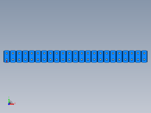 彩色公头100mil（2.54mm）系列-DS1021_blue_2x23p_100mil_Type1_rev1.0前视缩略图