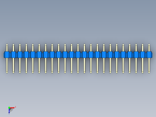 彩色公头100mil（2.54mm）系列-DS1021_blue_2x23p_100mil_Type1_rev1.0俯视缩略图