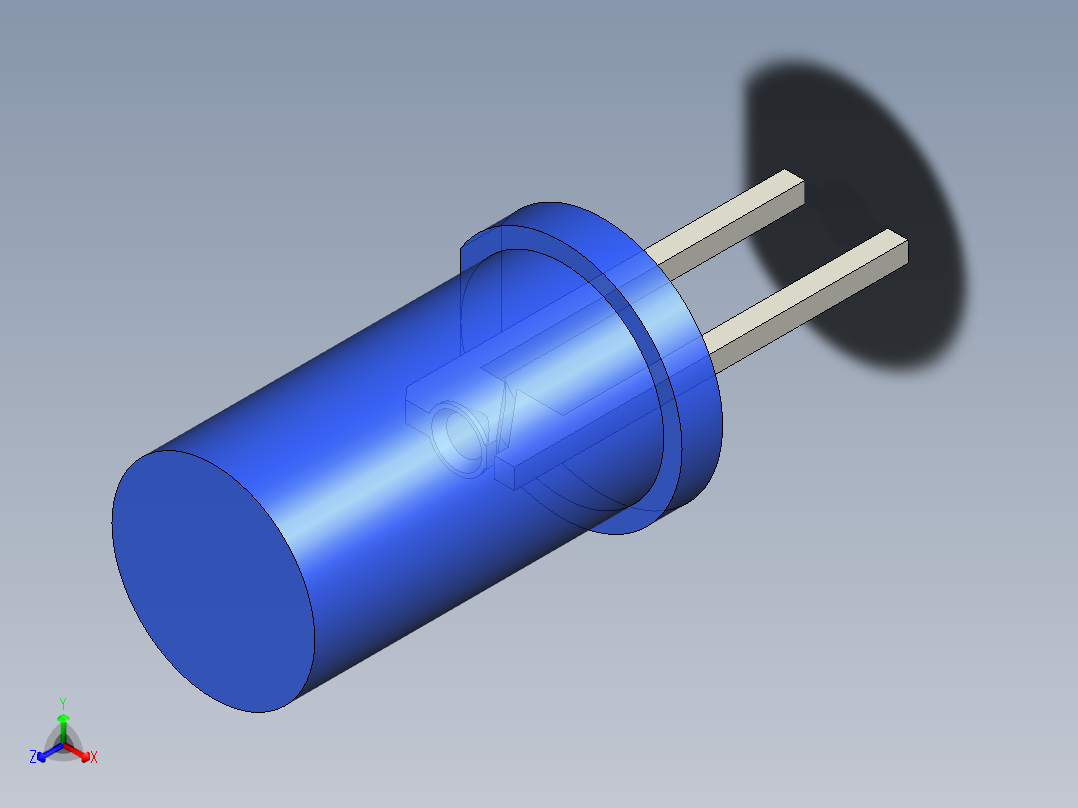 LED_Cylindrical_Blue_D5x9.6mm主视图