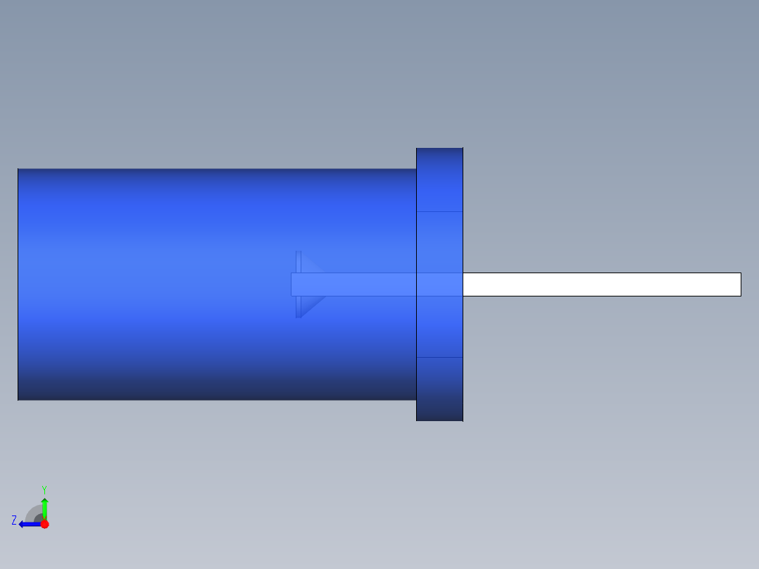 LED_Cylindrical_Blue_D5x9.6mm右视图