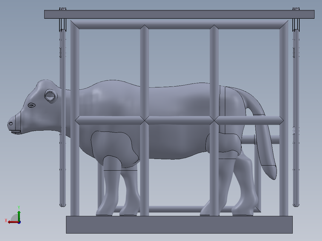 牛栏模型图后视图