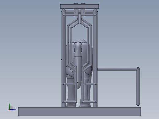 牛栏模型图左视缩略图