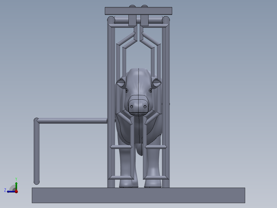 牛栏模型图右视图