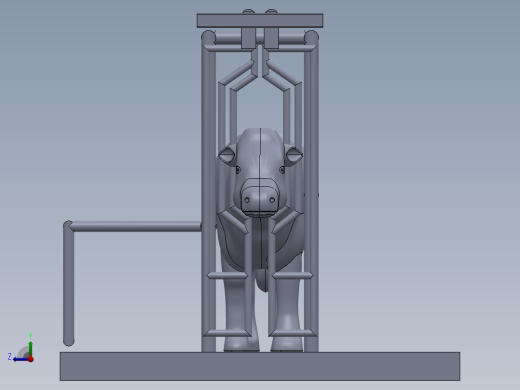 牛栏模型图右视缩略图