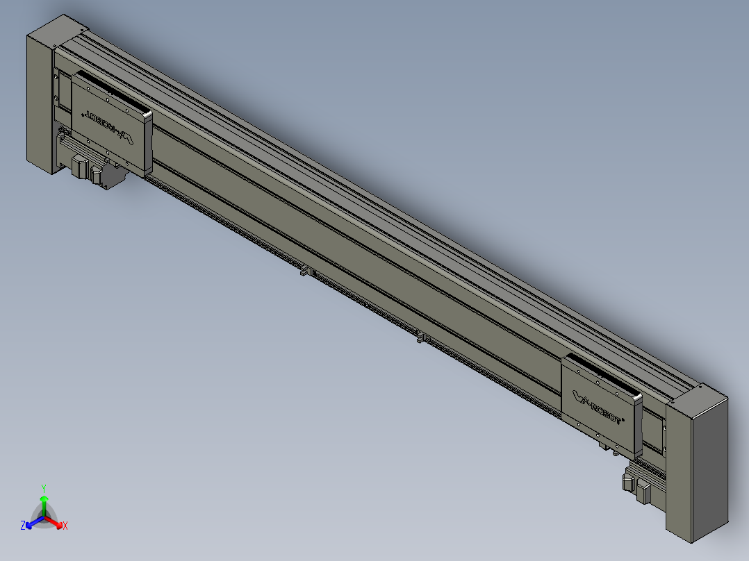 威洛博双电机滑台-VC14D2-S400-BLR-P40-C6主视图
