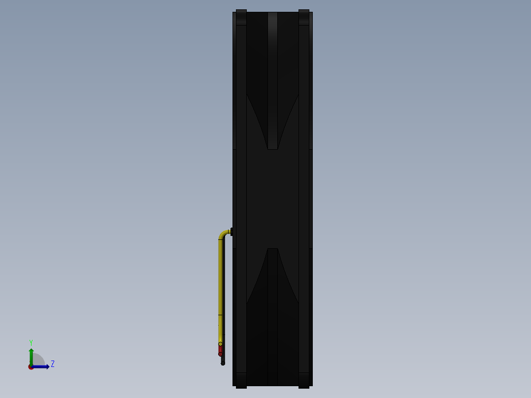 电脑风扇左视图