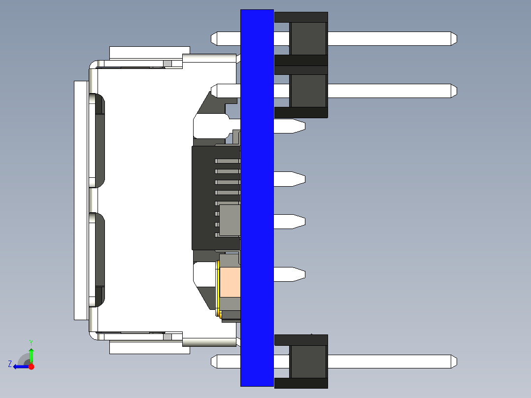 Pro迷你usb主机右视图