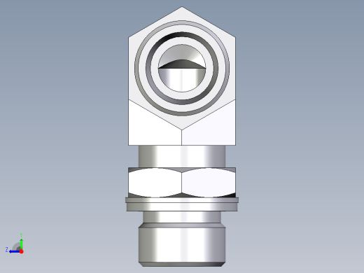 卡套式工业通用硬管接头EO_Adjustable_Locknut_elbow_WEE16SMOMDCF右视缩略图