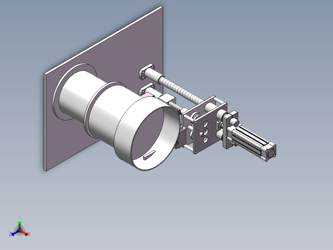 振动料盘自动上料-送拧钉机构正等轴测图