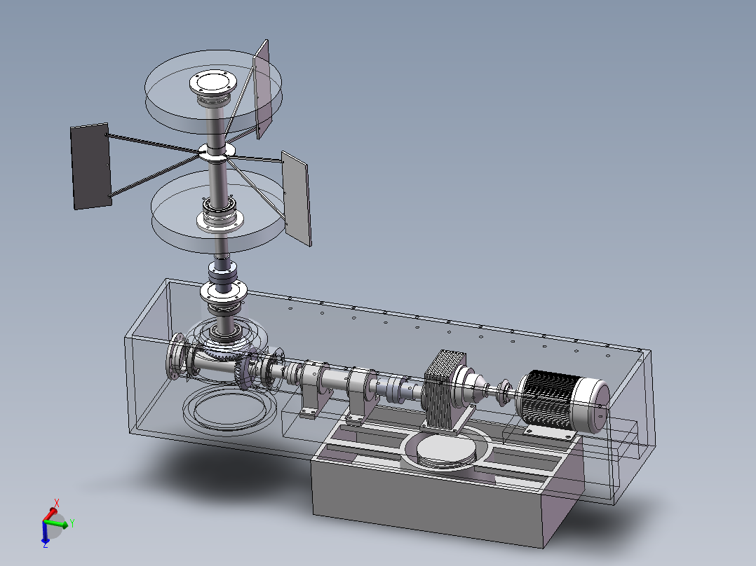 大型垂直轴风力发电机组传动系统结构设计含三维图 920813==500