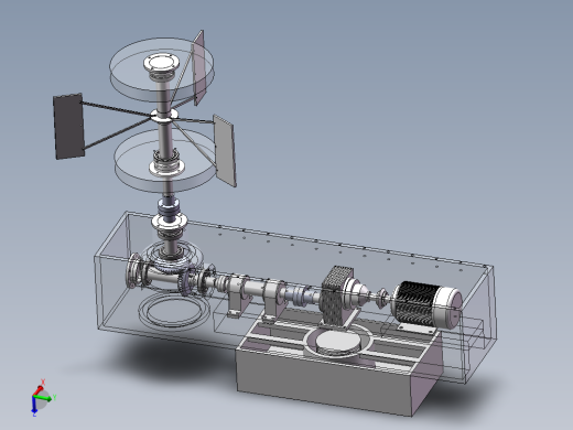 大型垂直轴风力发电机组传动系统结构设计含三维图 920813==500
