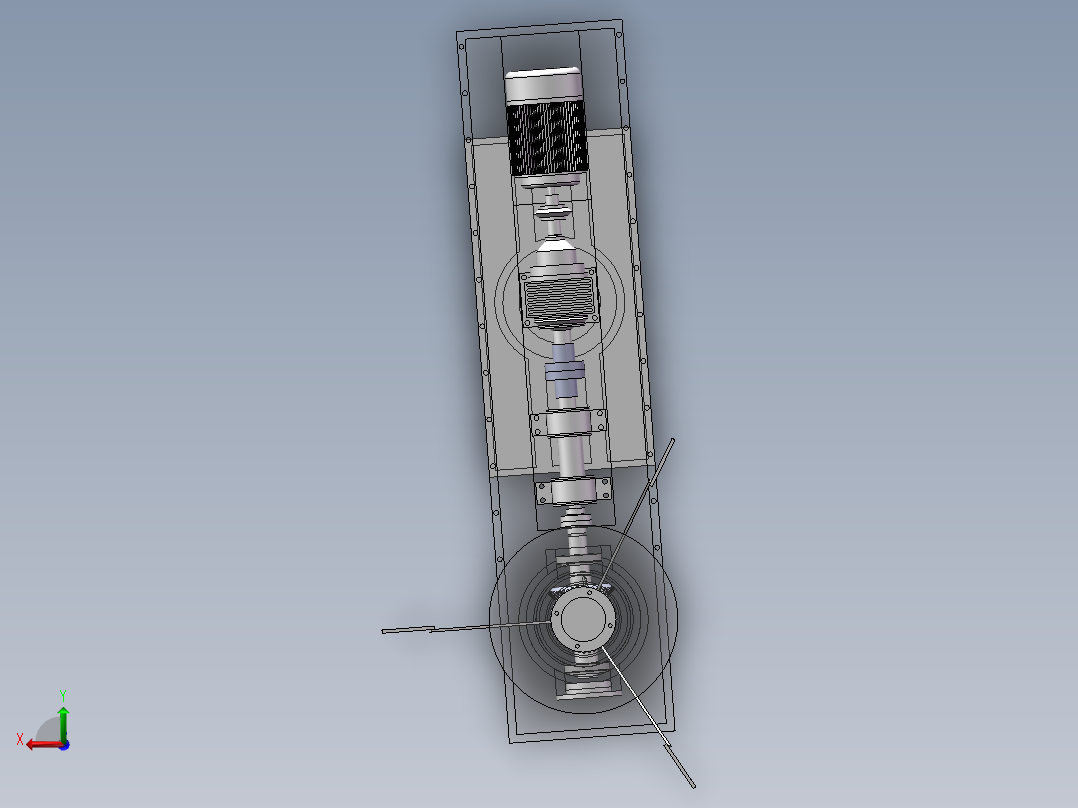 大型垂直轴风力发电机组传动系统结构设计含三维图 920813==500后视图