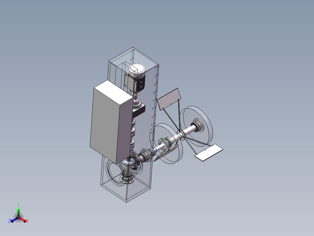 大型垂直轴风力发电机组传动系统结构设计含三维图 920813==500正等轴测图