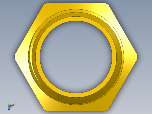 螺纹接头六角G3_4英寸俯视缩略图