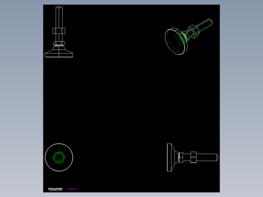水平調整腳座(SUS製)LM-2D多系列多零件图纸模型