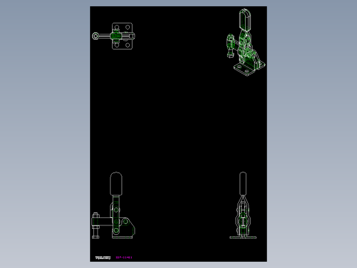 垂直式夾鉗SSP(H)-2D多系列多零件图纸模型