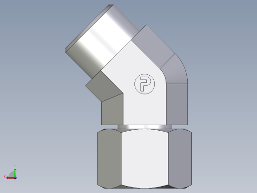 卡套式工业通用硬管接头EO_Swivel_nut_45_deg_elbow_EV12SOMD71后视缩略图