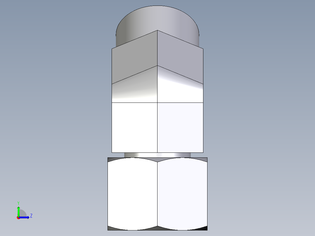 卡套式工业通用硬管接头EO_Swivel_nut_45_deg_elbow_EV12SOMD71左视图