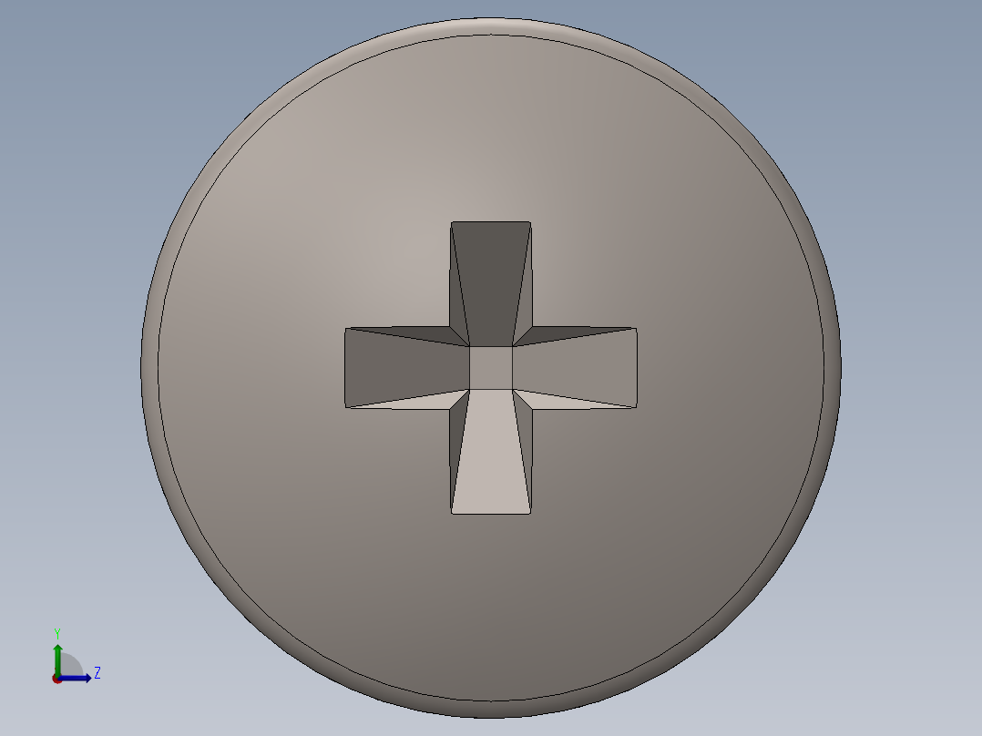 螺丝 M2 x 十字盘头-M2 x 10 Screw head.SLDPRT左视图