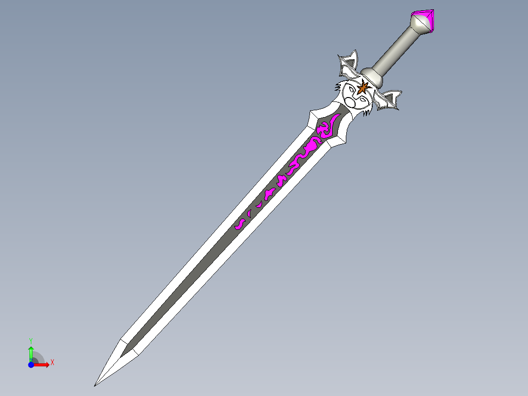 剑、宝剑(64)前视图