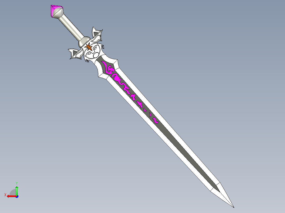 剑、宝剑(64)后视图