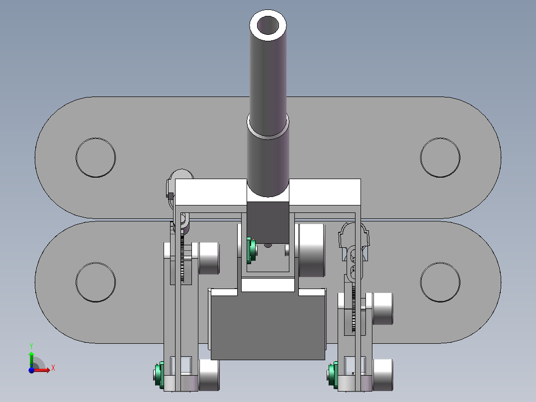 速射迫击炮供弹机构前视图