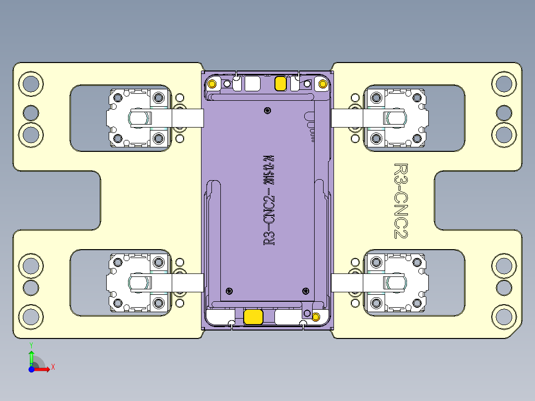 R3-CNC2笔记本CNC工装夹具三维模型-1228前视图