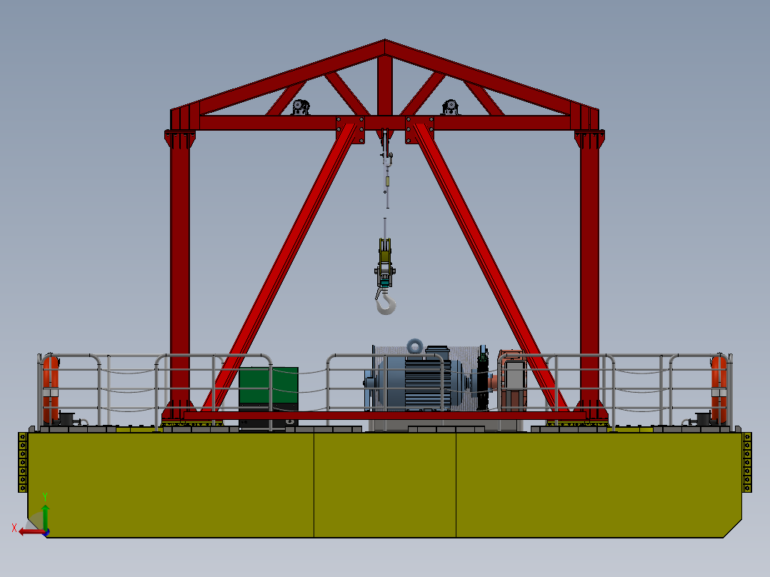 水下维修作业工程双体船sw21可编辑后视图