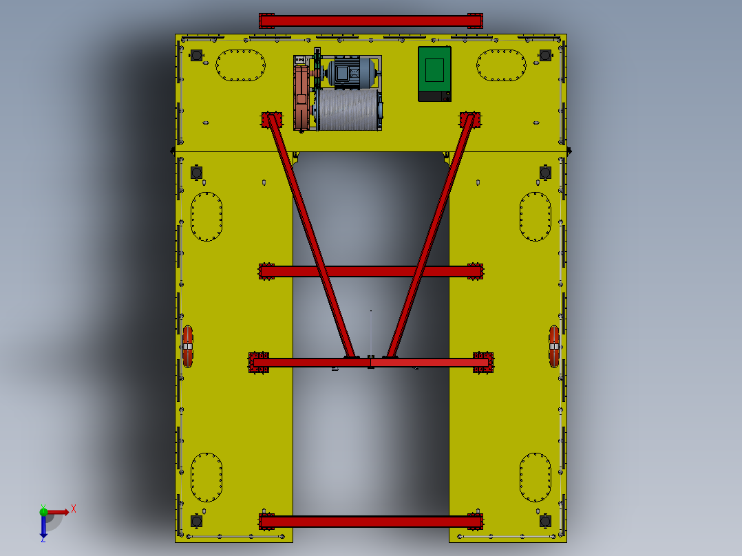 水下维修作业工程双体船sw21可编辑俯视图