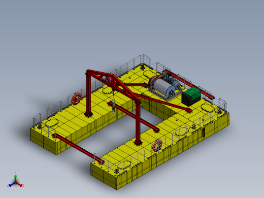 水下维修作业工程双体船sw21可编辑正等轴测缩略图