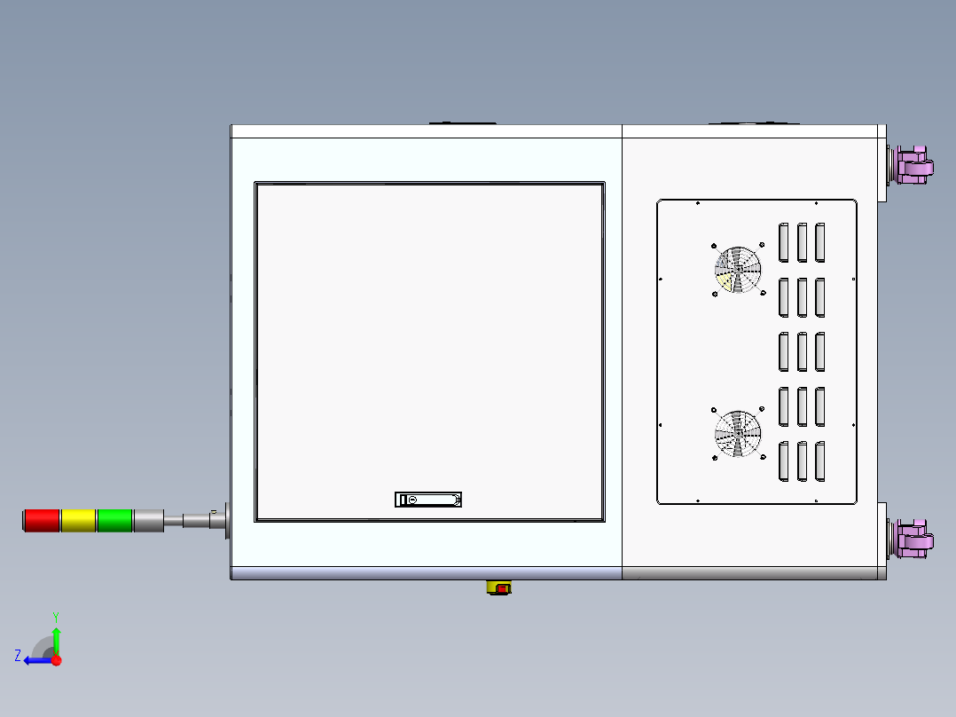 铜螺母热熔机（sw16可编辑+工程图+bom）右视图