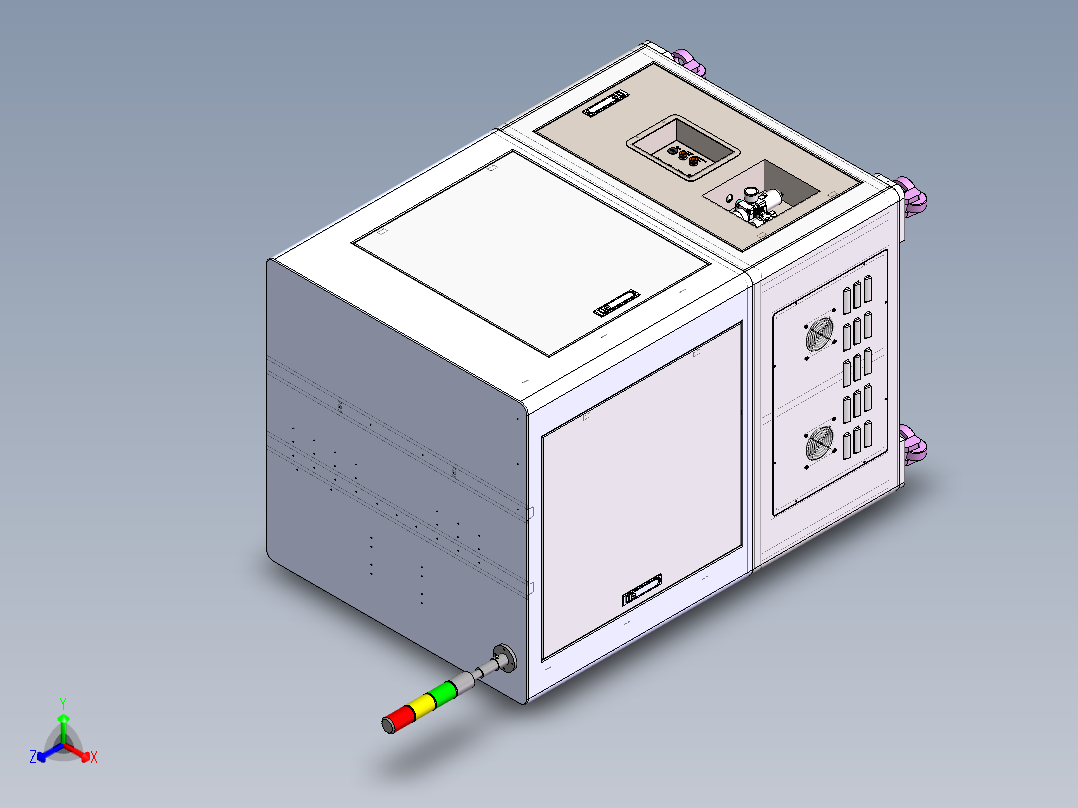 铜螺母热熔机（sw16可编辑+工程图+bom）正等轴测图