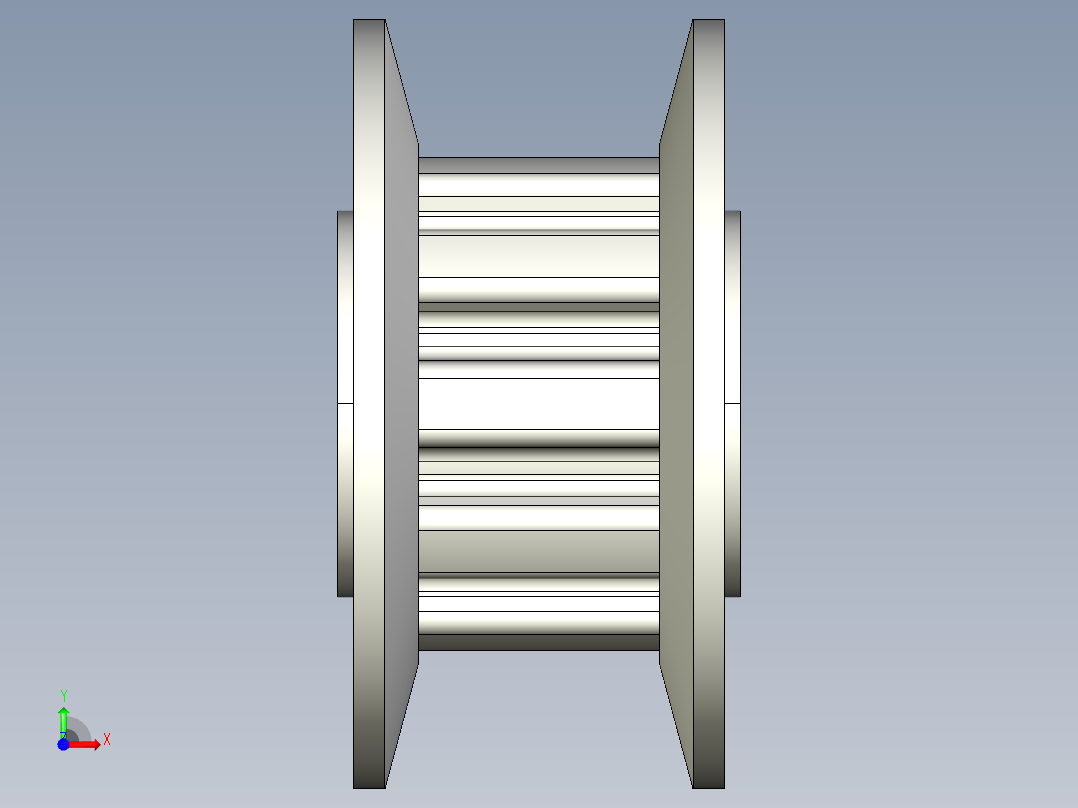 A0002569-JLCMC XL系列定时皮带轮（5.08毫米_0.2英寸节距）- 梯形齿形 [CBTB系列]前视图