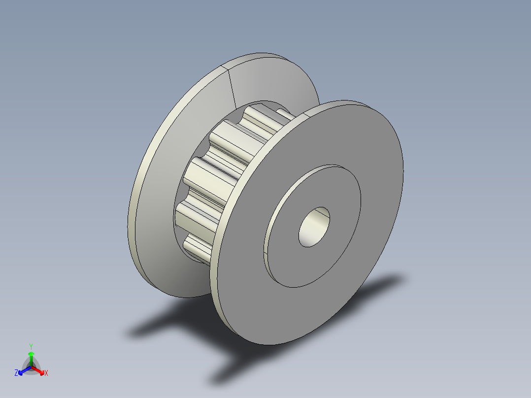 A0002569-JLCMC XL系列定时皮带轮（5.08毫米_0.2英寸节距）- 梯形齿形 [CBTB系列]正等轴测图