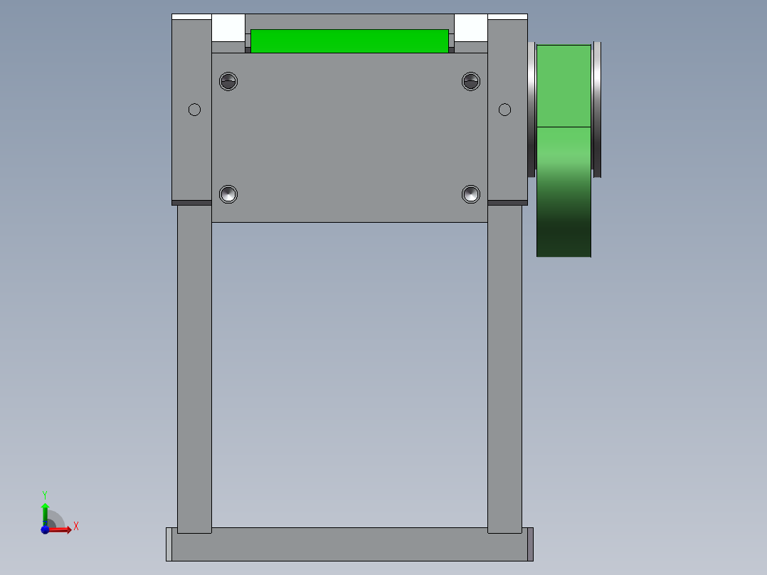 同步带连接小型输送带前视图