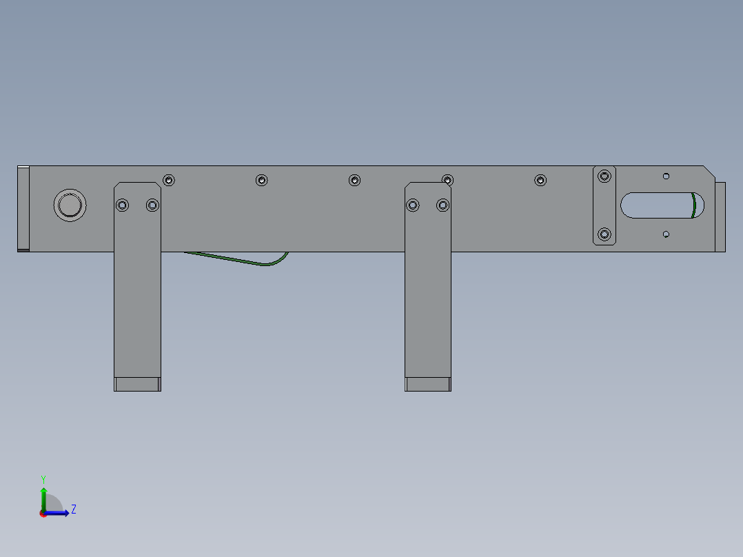 同步带连接小型输送带左视图