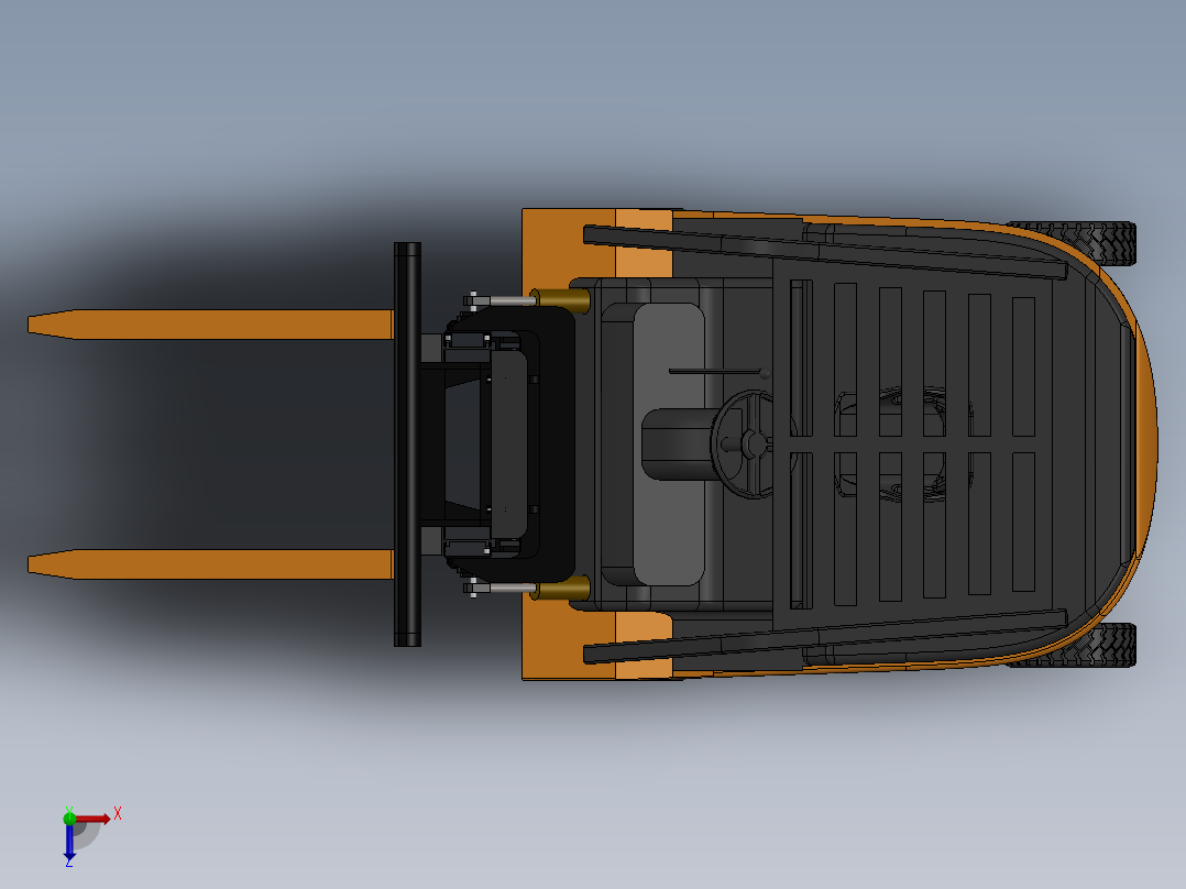 叉车、 电动叉车 SW STP俯视图
