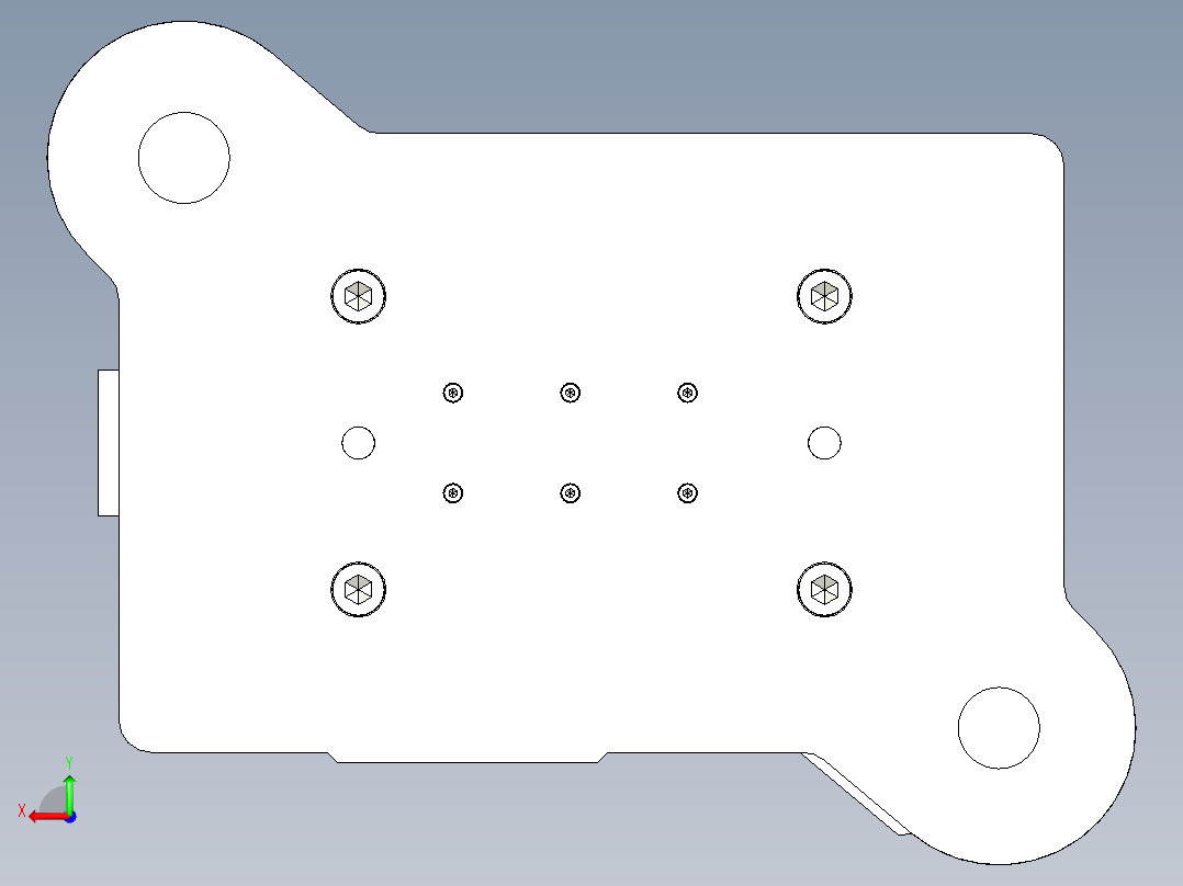 一出六件少废料复合冲裁模后视图