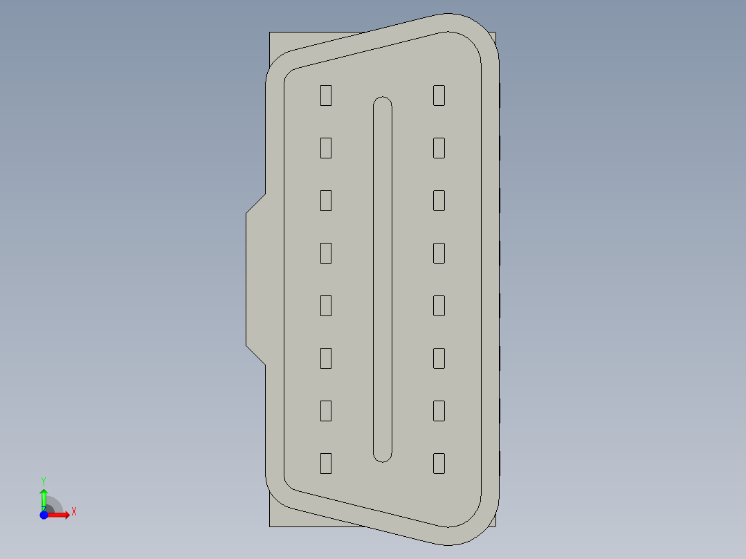 汽车常用OBD接口前视图