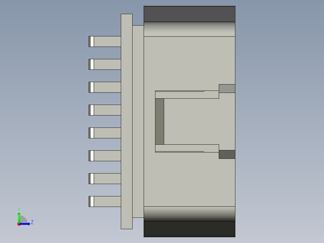 汽车常用OBD接口左视图