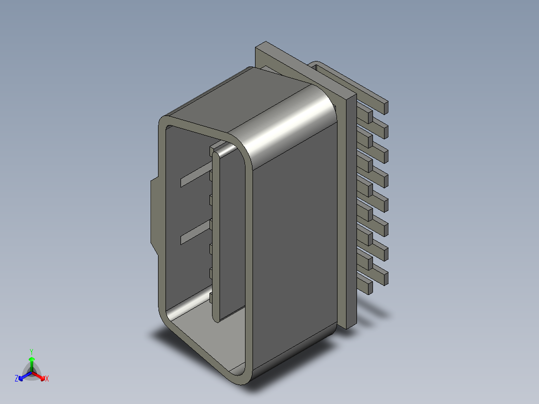 汽车常用OBD接口正等轴测图