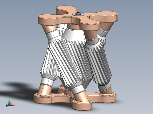 Hyperboloidal双曲面传动机构3D图纸 Solidworks设计