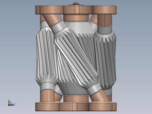 Hyperboloidal双曲面传动机构3D图纸 Solidworks设计左视缩略图