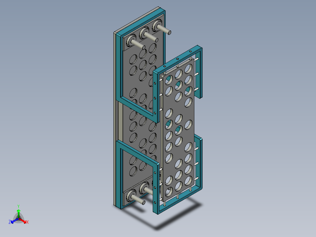 试管架正等轴测图