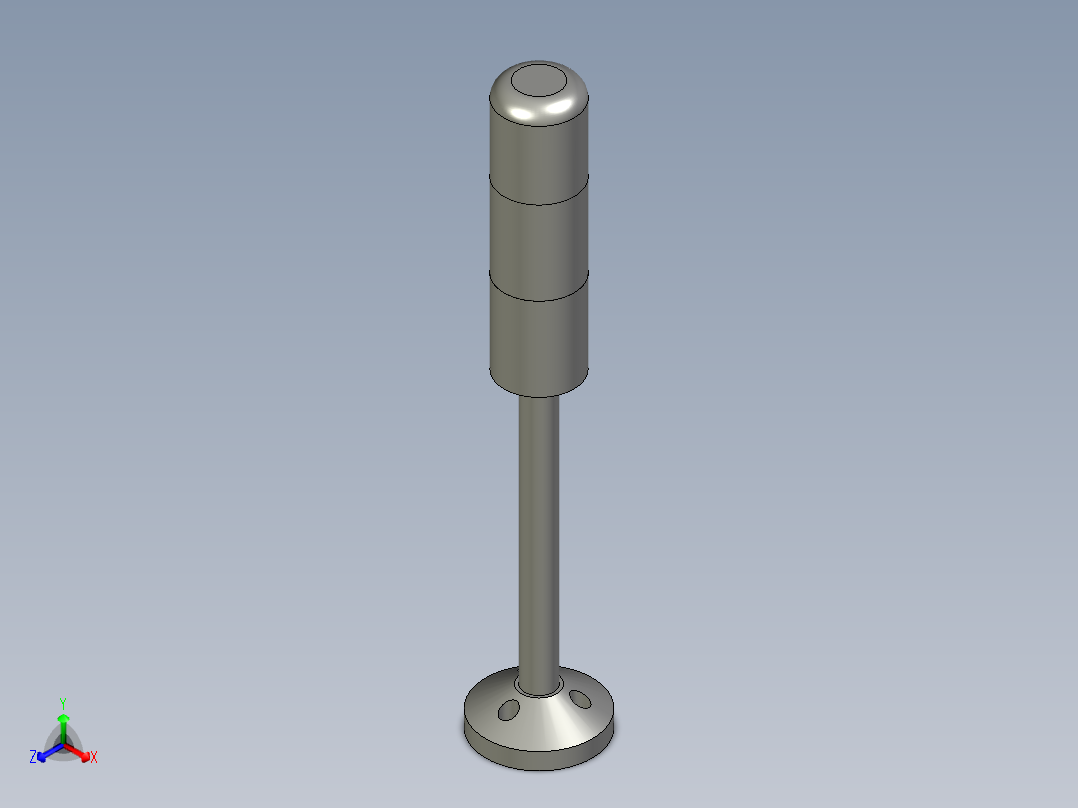 HL-CYD16--050三色灯-C正等轴测图