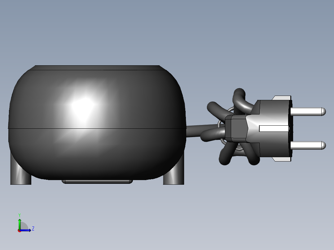 220伏插座的延长件左视图