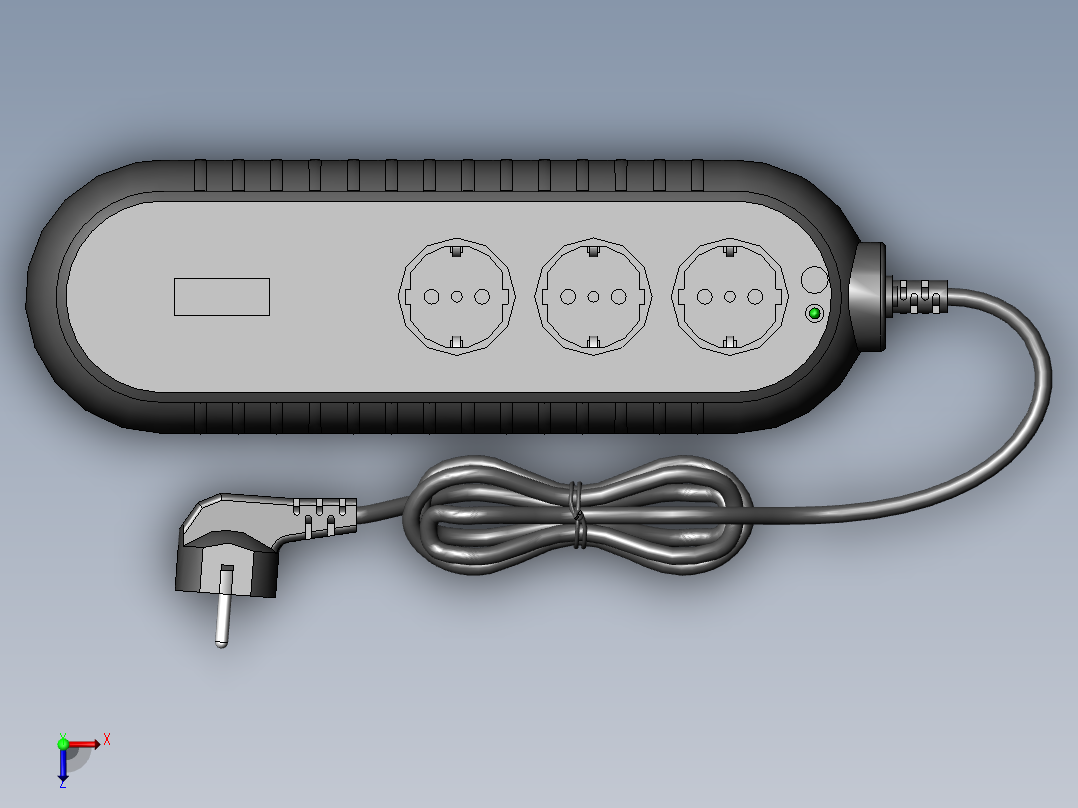 220伏插座的延长件俯视图