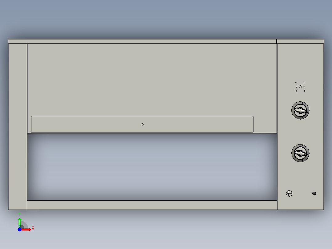 铝合金格栅贯流风机前视图