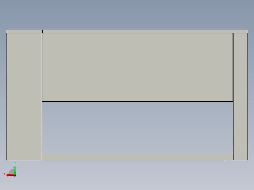 铝合金格栅贯流风机后视图