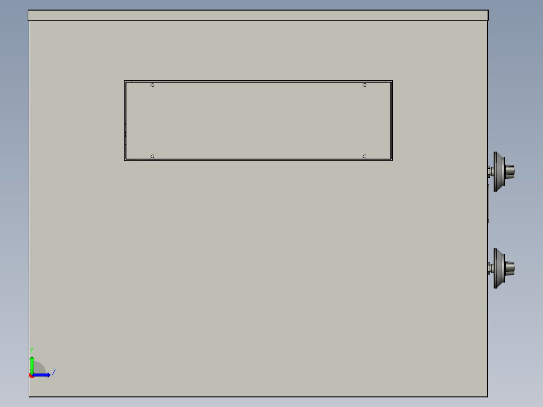 铝合金格栅贯流风机左视图
